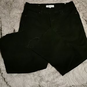 Dynamite Cropped Flare Black Petite Jeans